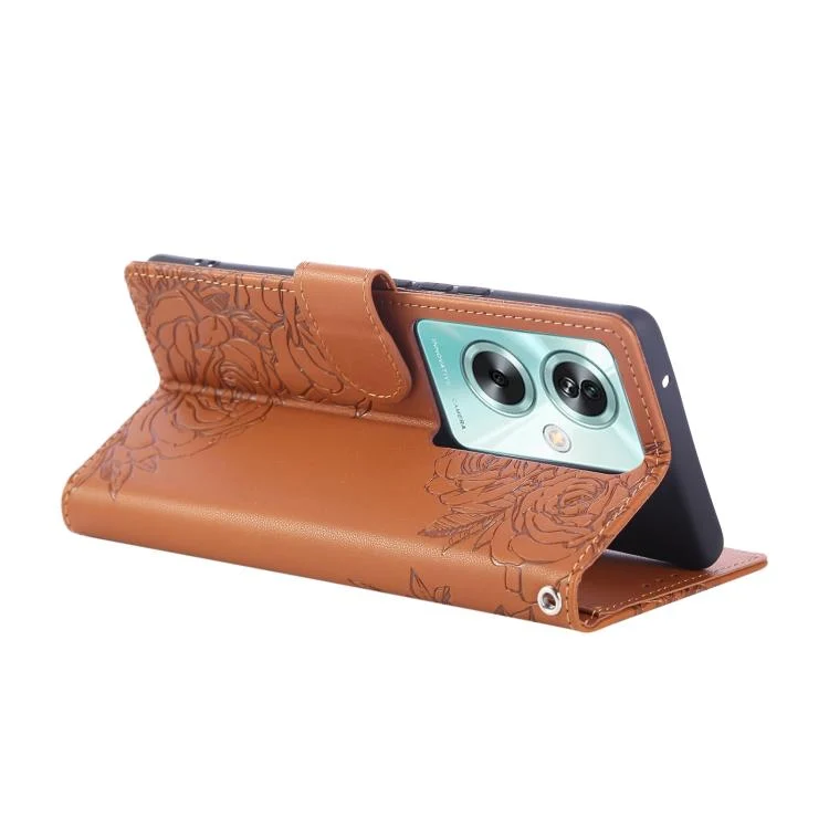 EDA007809429A_4.webp Rose Flower Embossed 3-Card Slots Leather Phone Case, For OPPO A79 5G, For OPPO A59 5G Global, For OPPO A5 Pro 5G Global, For OPPO Reno13 Pro 5G Global - Image 5