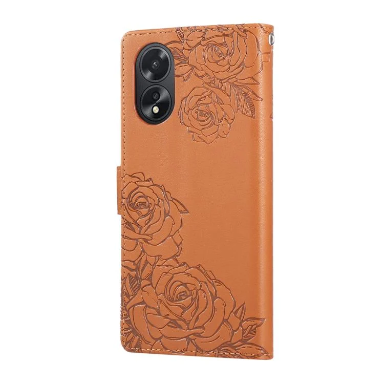 EDA007809430A_2.webp Rose Flower Embossed 3-Card Slots Leather Phone Case, For OPPO A1 5G / A98 5G, For OPPO Find X8 Pro 5G, For OPPO Reno8 T 4G, For OPPO A78 5G - Image 3