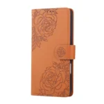Rose Flower Embossed 3-Card Slots Leather Phone Case, For Redmi 13C 4G / 5G / Poco C65, For Redmi Note 13R Pro, For Redmi Note 13 Pro 5G, For Redmi 12 4G / 5G / Note 12R - Image 2
