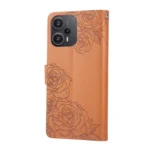 Rose Flower Embossed 3-Card Slots Leather Phone Case, For Redmi Note 12 Turbo / Poco F5, For Redmi Note 11S / 12S 4G Global, For Redmi Note 11 Pro 4G / 5G Global, For Redmi Note 12 4G Global - Image 3