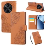 Rose Flower Embossed 3-Card Slots Leather Phone Case, For Redmi 14C 4G, For Redmi Note 13 Pro 4G, For Redmi Note 13 5G, For Redmi Note 13 4G Global