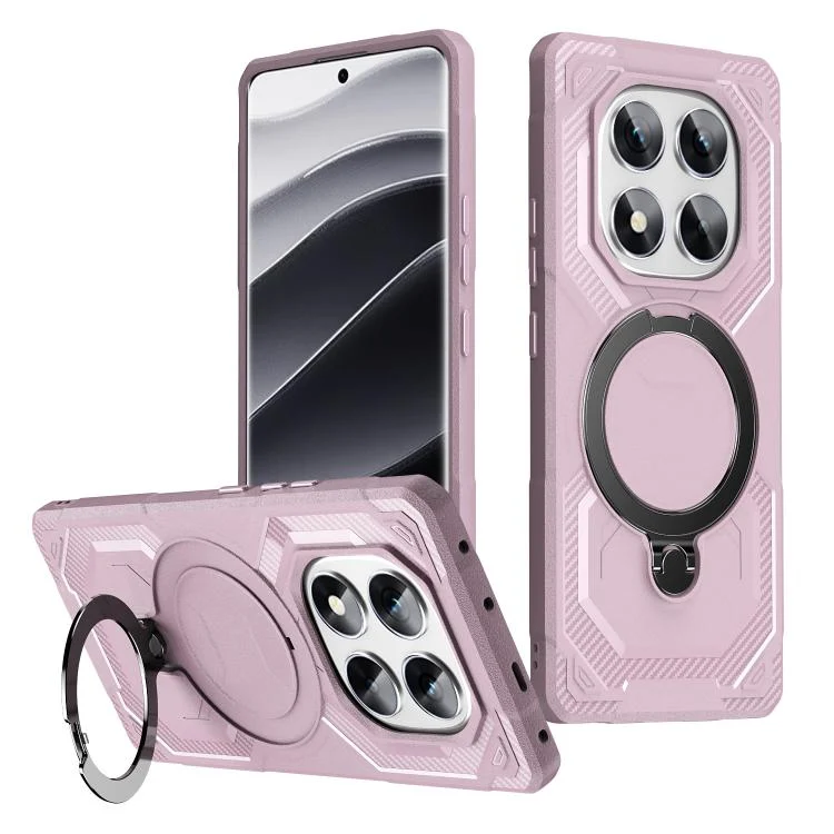 Frosted MagSafe Holder Phone Case, For Redmi Note 14 Pro 5G / 4G, For Redmi 14C 4G