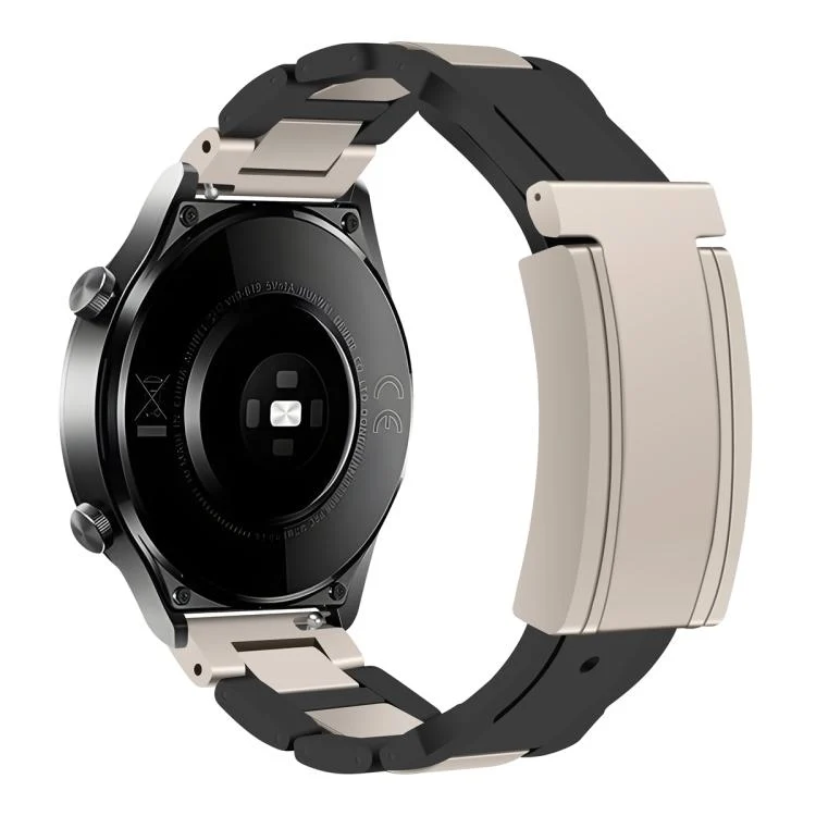 EDA007813101C.webp Folding Magnetic Buckle Stainless Steel Rubber Watch Band - Image 1
