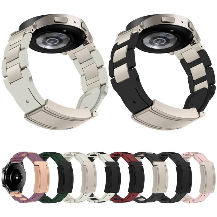 EDA0078131_B1.webp Folding Magnetic Buckle Stainless Steel Rubber Watch Band - Image 2