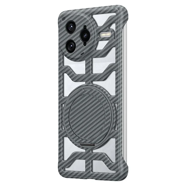 EDA007818301A.webp Hollow Carbon Fiber Rotating Bracket MagSafe Phone Case, For Redmi K80 Pro, For Redmi K80, For Redmi K70 / K70 Pro - Image 1