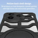 Hollow Carbon Fiber Rotating Bracket MagSafe Phone Case, For Redmi K80 Pro, For Redmi K80, For Redmi K70 / K70 Pro - Image 4