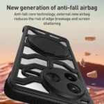 Hollow Carbon Fiber Rotating Bracket MagSafe Phone Case, For Redmi K80 Pro, For Redmi K80, For Redmi K70 / K70 Pro - Image 6