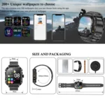 LF37 2.1 inch BT Call Smart Watch, Support Blood Oxygen / Heart Rate / Female Menstrual - Image 6
