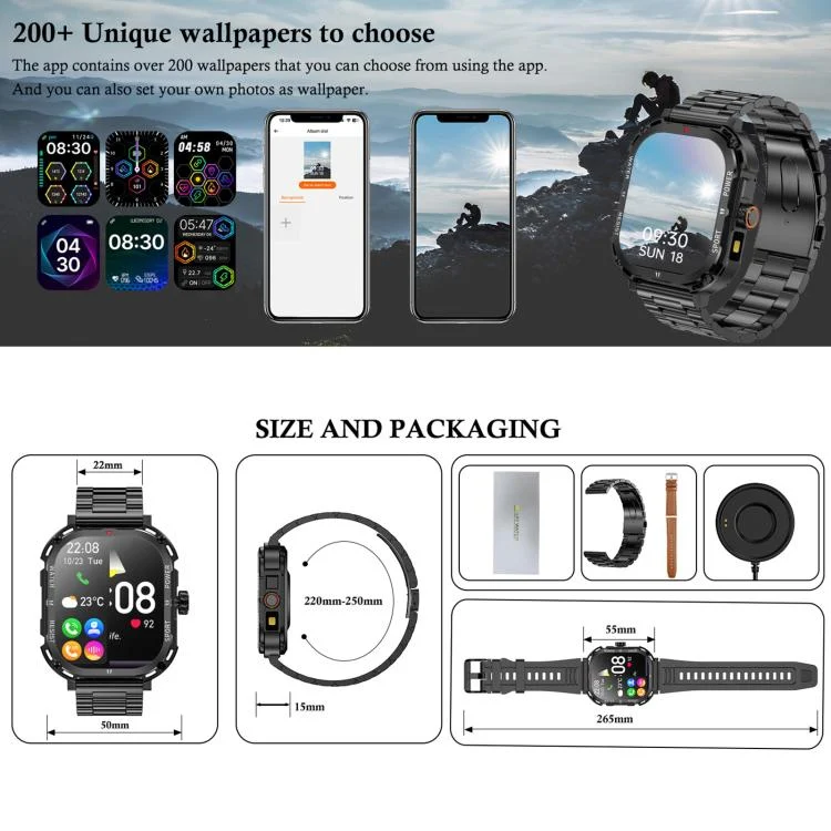EDA0078194_B5.webp LF37 2.1 inch BT Call Smart Watch, Support Blood Oxygen / Heart Rate / Female Menstrual - Image 6