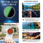 For Xiaomi 15 Ultra JSR Phone Lens Filter, 4x Macro Lens, 8-line Star, CPL, GND Gradient Grey, ND2-400 Adjustable, ND8, ND1000, UV, Black Mist 1/4, Black Mist 1/8, Gradient Pink, Gradient Blue... - Image 3