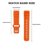 Solid Color Reverse Buckle Fluororubber Watch Band - Image 3
