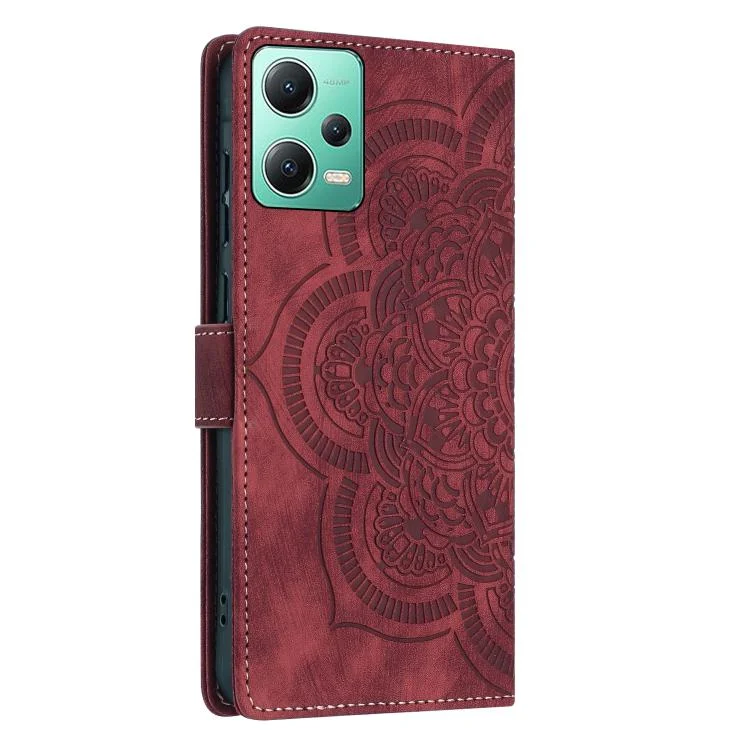 EDA007847903A_2.webp Mandala Embossed Retro Frosted Leather Phone Case, For Xiaomi Poco X5 Pro, For Xiaomi Poco X5 / Redmi Note 12 5G - Image 3