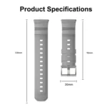 Silver Buckle Silicone Watch Band - Image 4