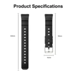 Silver Buckle Silicone Watch Band - Image 4