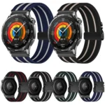 Parachute Buckle Stripe Nylon Elastic Braided Watch Band - Image 2