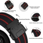 Parachute Buckle Stripe Nylon Elastic Braided Watch Band - Image 5