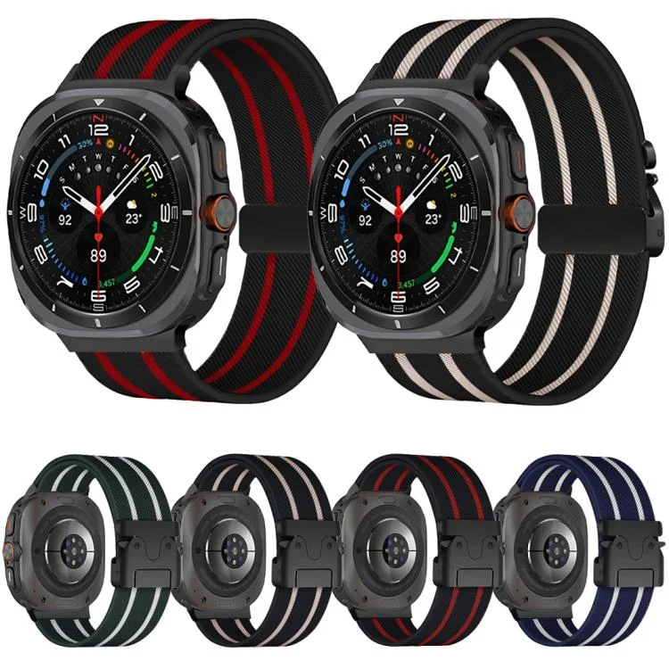 EDA0078604_B1.webp Parachute Buckle Stripe Nylon Elastic Braided Watch Band - Image 2