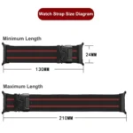 Parachute Buckle Stripe Nylon Elastic Braided Watch Band - Image 4