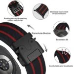 Parachute Buckle Stripe Nylon Elastic Braided Watch Band - Image 5