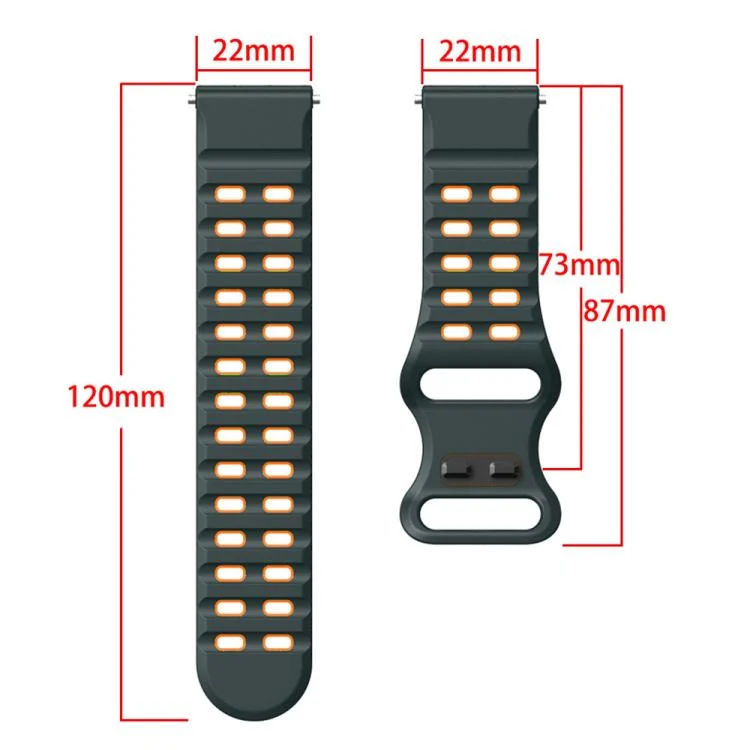 EDA0078612_B2.webp Double-row Hole Studded Buckle Silicone Watch Band - Image 3