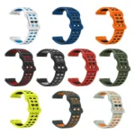 Double-row Hole Studded Buckle Silicone Watch Band - Image 4