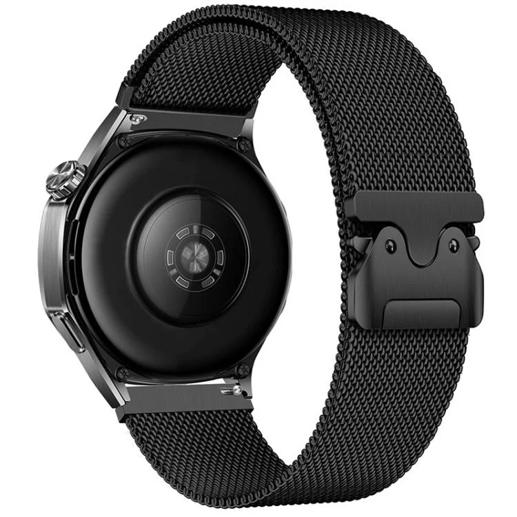 Parachute Buckle Milanese Metal Steel Mesh Watch Band