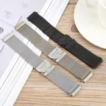 Parachute Buckle Milanese Metal Steel Mesh Watch Band - Image 7