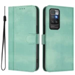 Line Splicing Buckle Retro Leather Phone Case, For Redmi 10 4G 2021 / 2022 Global, For Redmi K40 / K40 Pro - Image 2