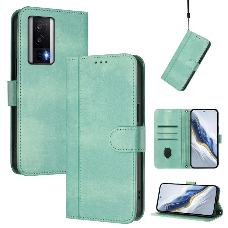 EDA007886713A.webp Line Splicing Buckle Retro Leather Phone Case, For Redmi K60 / K60 Pro, For Redmi Note 11 4G / Note 11S 4G Global - Image 1
