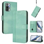 Line Splicing Buckle Retro Leather Phone Case, For Redmi Note 10 Pro 4G / Note 10 Pro Max