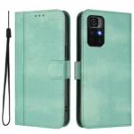 Line Splicing Buckle Retro Leather Phone Case, For Redmi Note 11S 5G / Xiaomi Poco M4 Pro 5G, For Redmi 10A / 9C - Image 2