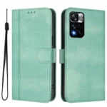Line Splicing Buckle Retro Leather Phone Case, For Redmi Note 11 Pro+ 5G European, For Redmi Note 10 5G / Note 10T 5G - Image 2