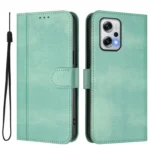 Line Splicing Buckle Retro Leather Phone Case, For Redmi Note 11T Pro+ / Note 12T Pro / K50i, For Redmi Note 12 Turbo 5G / Xiaomi Poco F5 - Image 2