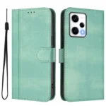 Line Splicing Buckle Retro Leather Phone Case, For Redmi Note 12 Pro+ 5G India, For Redmi Note 12 Pro Speed / Note 12 Pro 5G - Image 2