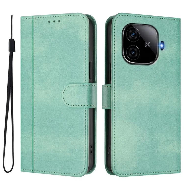 EDA007887301A_1.webp Line Splicing Buckle Retro Leather Phone Case, For vivo iQOO Z9 5G / iQOO Z9 Turbo 5G, For vivo V30 5G / V30 Pro 5G Global - Image 2