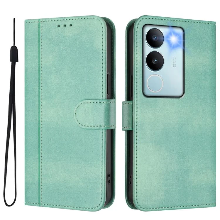 EDA007887304A_1.webp Line Splicing Buckle Retro Leather Phone Case, For vivo V29 5G Global / V29 Pro, For vivo Y17s 4G Global / Y17s 5G India - Image 2