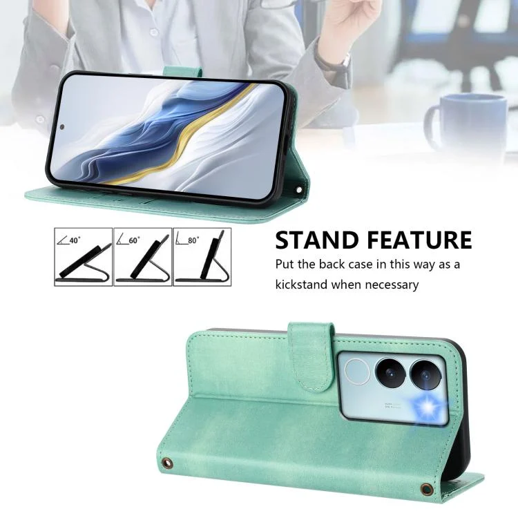 EDA007887304A_2.webp Line Splicing Buckle Retro Leather Phone Case, For vivo V29 5G Global / V29 Pro, For vivo Y17s 4G Global / Y17s 5G India - Image 3