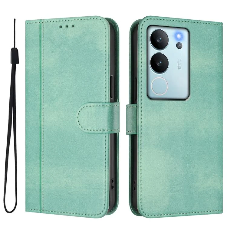 EDA007887312A_1.webp Line Splicing Buckle Retro Leather Phone Case, For vivo V29e 5G / V30 Lite 5G Global, For vivo Y36 5G / 4G / Y27s 4G Global - Image 2
