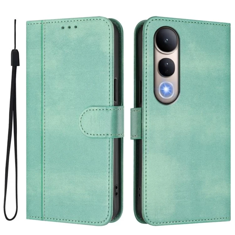 EDA007887316A_1.webp Line Splicing Buckle Retro Leather Phone Case, For vivo V50 Lite 5G Global / V40 Lite 4G, For vivo Y04 4G Global / Y29s 5G - Image 2