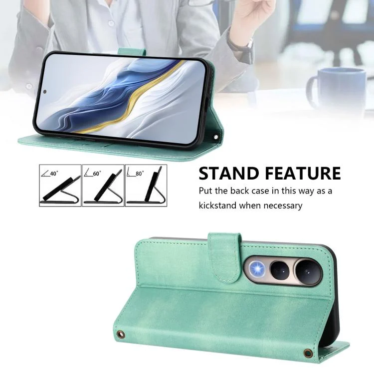 EDA007887316A_2.webp Line Splicing Buckle Retro Leather Phone Case, For vivo V50 Lite 5G Global / V40 Lite 4G, For vivo Y04 4G Global / Y29s 5G - Image 3