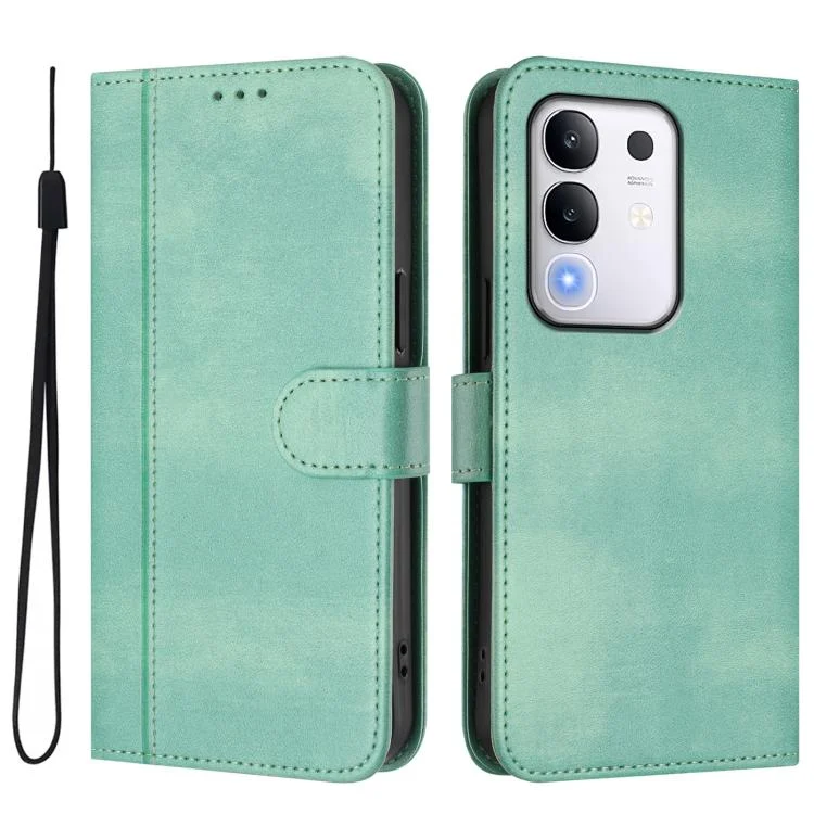 EDA007887327A_1.webp Line Splicing Buckle Retro Leather Phone Case, For vivo Y29 4G Global, For vivo V50 5G Global - Image 2