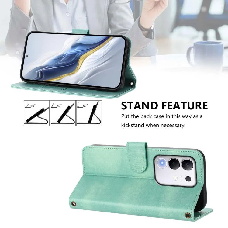 EDA007887327A_2.webp Line Splicing Buckle Retro Leather Phone Case, For vivo Y29 4G Global, For vivo V50 5G Global - Image 3