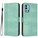 Line Splicing Buckle Retro Leather Phone Case, For OnePlus 9R / OnePlus 8T, For OnePlus Nord CE 5G - Image 2