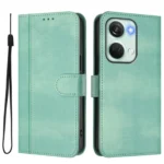 Line Splicing Buckle Retro Leather Phone Case, For Oneplus Nord 3 / OnePlus Ace 2V, For OnePlus 11R - Image 2