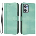 Line Splicing Buckle Retro Leather Phone Case, For OnePlus Nord CE 2 5G, For OnePlus 10 Pro - Image 2