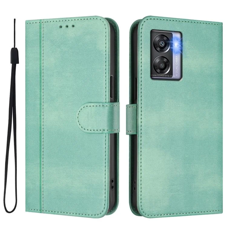 EDA007893327A_1.webp Line Splicing Buckle Retro Leather Phone Case, For OnePlus Nord N300, For OnePlus 10T / OnePlus Ace Pro - Image 2