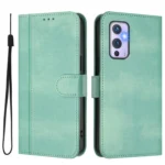 Line Splicing Buckle Retro Leather Phone Case, For OnePlus 9, For OnePlus Nord N10 5G - Image 2