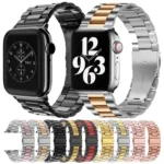 xDfind Three Beads Fold Buckle Stainless Steel Watch Band, For Apple Watch 46mm / 49mm / 45mm / 44mm, For Apple Watch 42mm / 41mm / 40mm / 38mm - Image 2