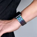 xDfind Three Beads Fold Buckle Stainless Steel Watch Band, For Apple Watch 46mm / 49mm / 45mm / 44mm, For Apple Watch 42mm / 41mm / 40mm / 38mm - Image 5