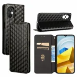 Cubic Grid Texture Flip Leather Phone Case, For Xiaomi Poco M5 4G, For Xiaomi Black Shark 5, For Xiaomi Black Shark 5 Pro